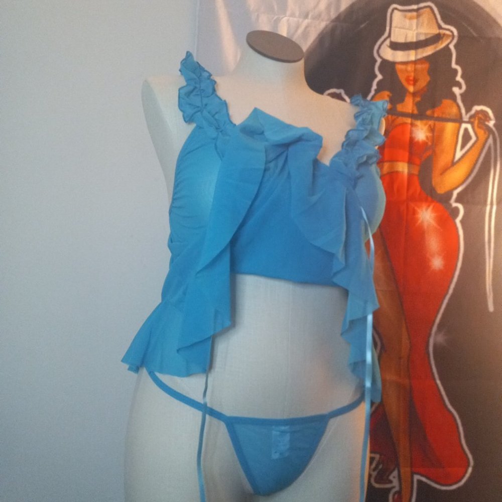 Turquoise BABYDOLL by Risque - Picture 3 of 6